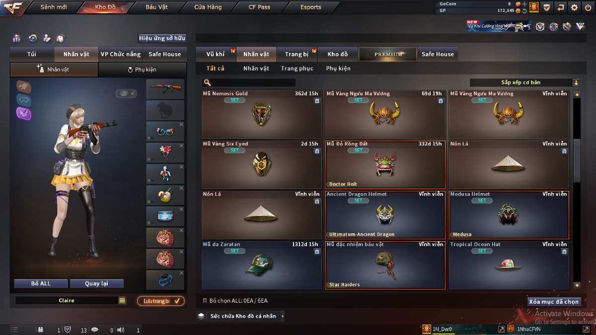 shop acc cf uy tin gia re